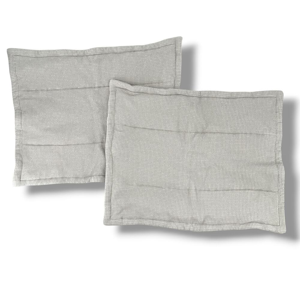 Beddy's Harper Luxe Waffle Grid Zip Close Standard Size Pillow Case Set Of Two